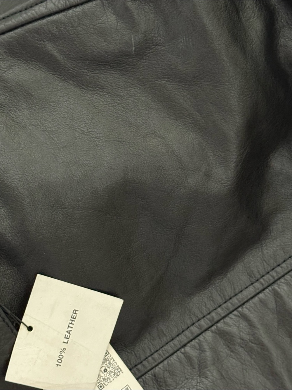 Zara 100% Leather Jacket with Cargo Pockets - Picture 4 of 5